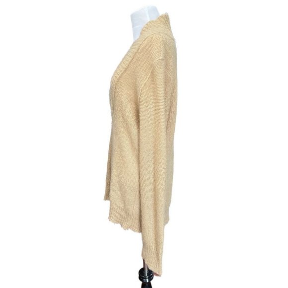 J.Crew Womens Pullover Sweater Brown Long Sleeve Shawl Collar Oversize Knit L - Picture 2 of 7